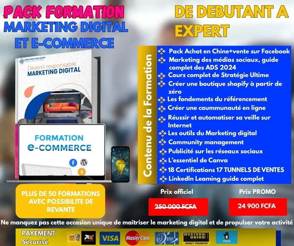 PACK EN MARKETING DIGITAL ET ECOMMERCE